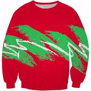 RageOn Retro 90’s Design Red Green Solo Cup Christmas Sweatshirt